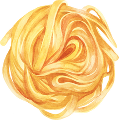 Pasta tagliatelle watercolor